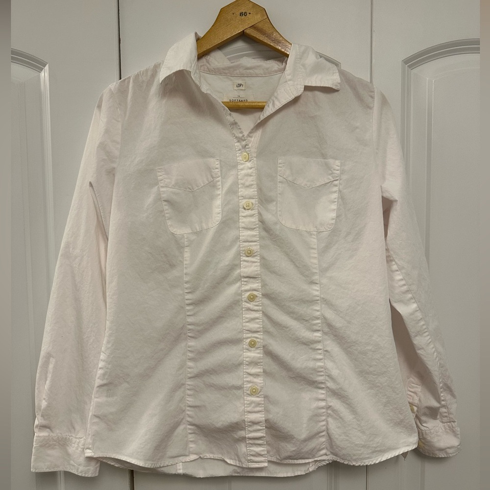 Loft White Softened Shirt - Picture 2 of 4